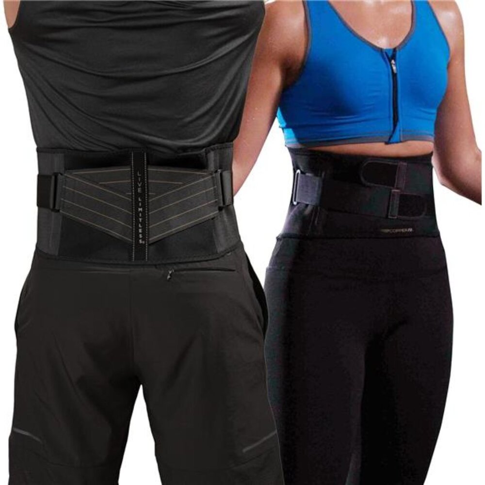 Copper Fit Adjustable Rapid Relief Back Brace with Hot/Cold Therapy, Lower Back